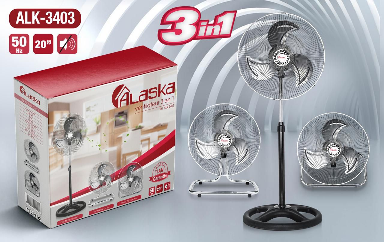 ALK-3403 Alaska Ventilateur 3 en 1