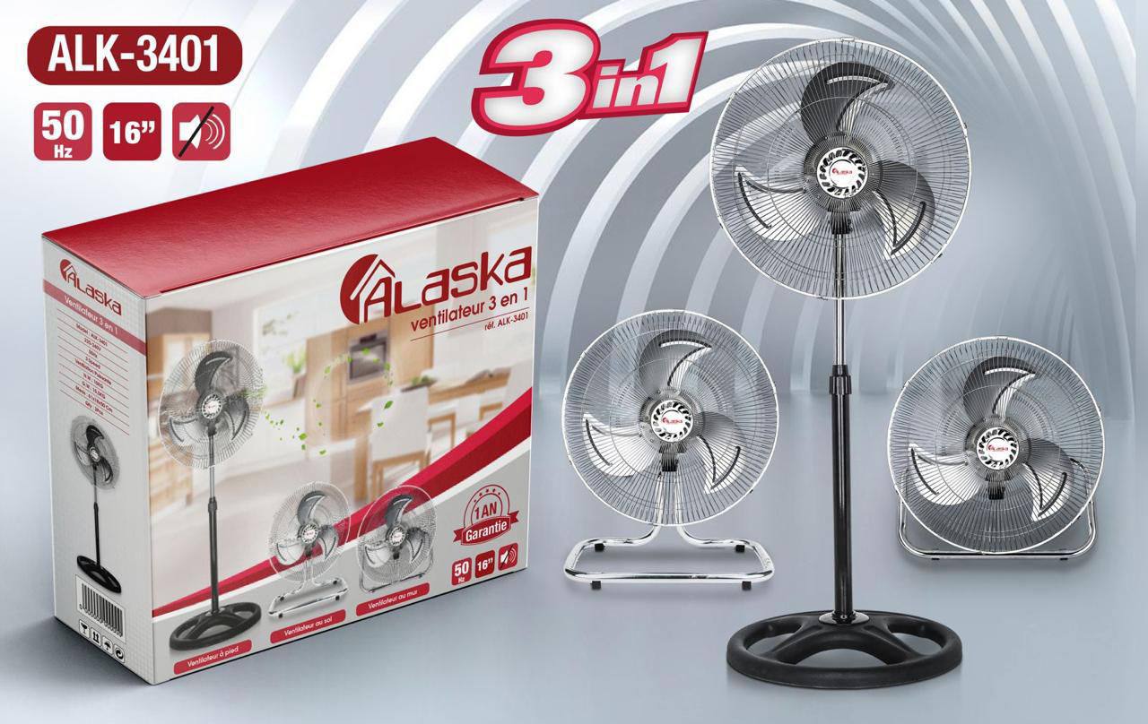 Alaska Ventilateur 3 en 1 ALK-3401