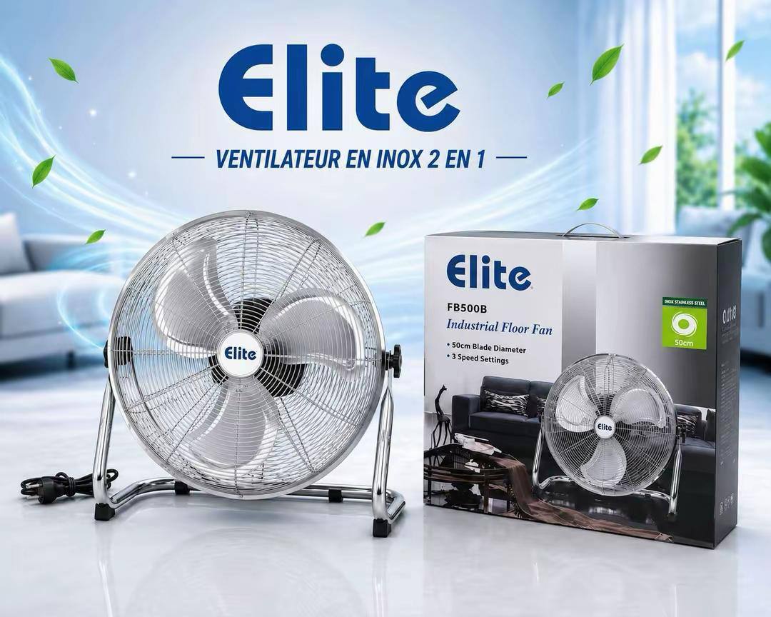 Elite Ventilateur INOX 2en1 50cm